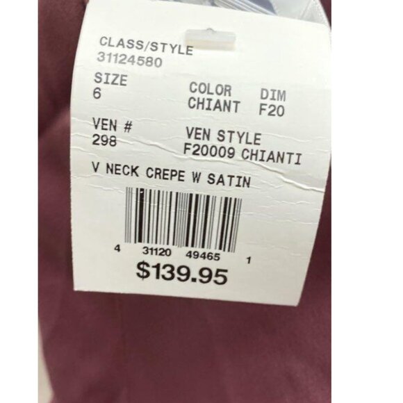 David’s Bridal Dusty Rose Satin Gown Size 6 NWT - Picture 7 of 8